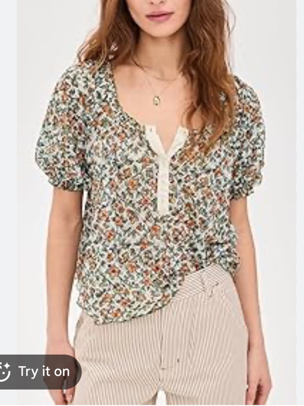 Lucky Brand Paisley Print Blouse 🤎
